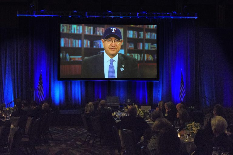 2023 Mallon Honoree Ken Hersh wearing his Texas Rangers hat